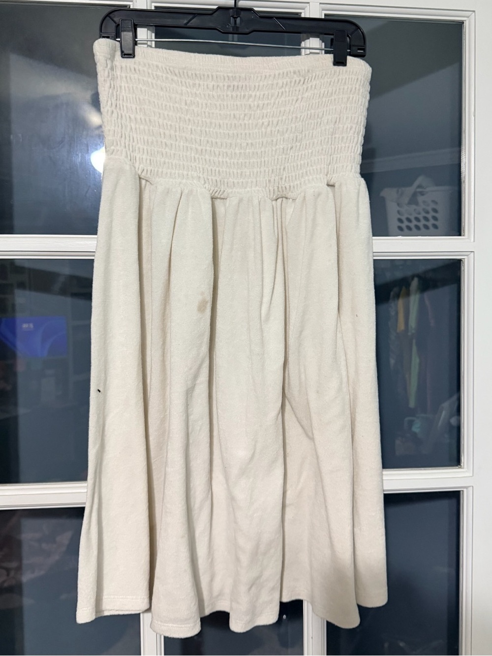 torrid Cream Smocked swim coverup